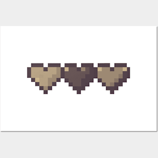 Brown Health Bar Pixel Art Posters and Art